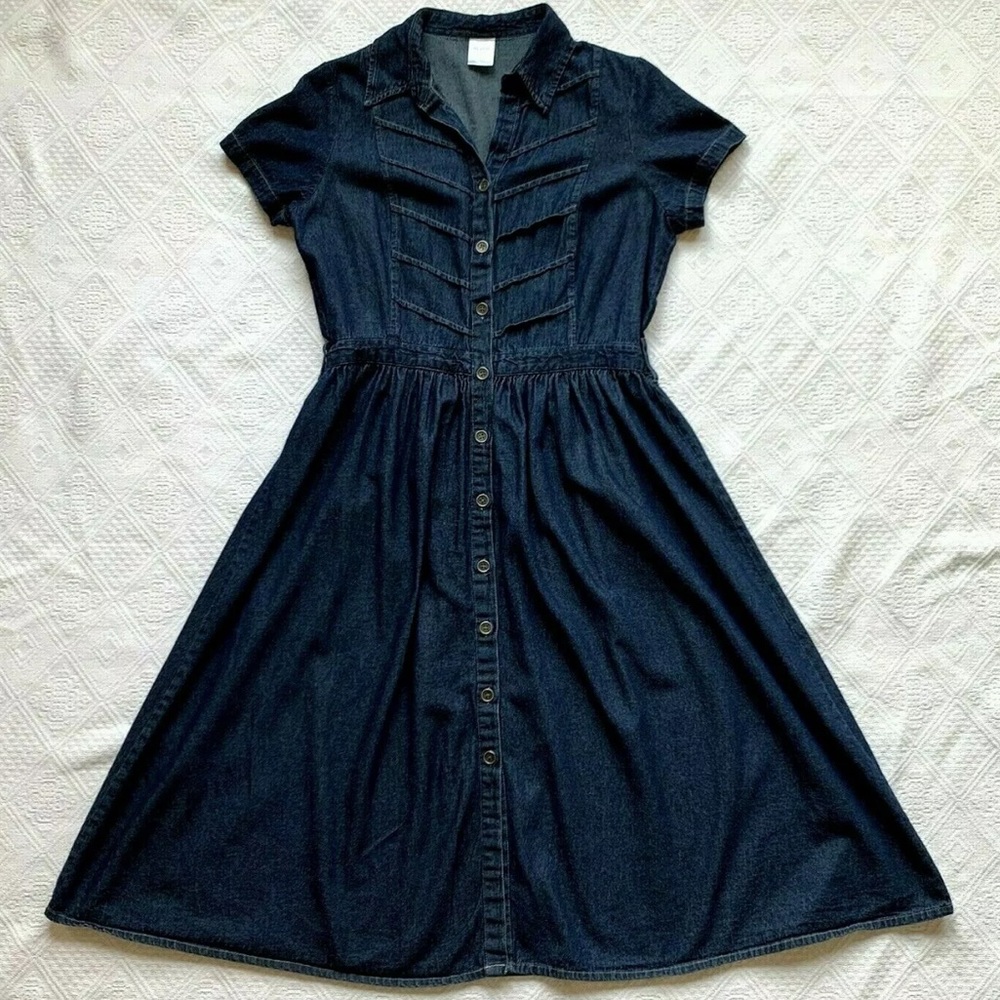 Denim Shirt Dress Size Small Button Down Modest